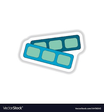 In paper sticker style cinema vector image