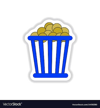In paper sticker style cinema vector image