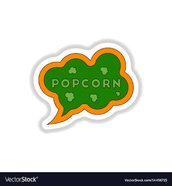 In paper sticker style cinema vector image
