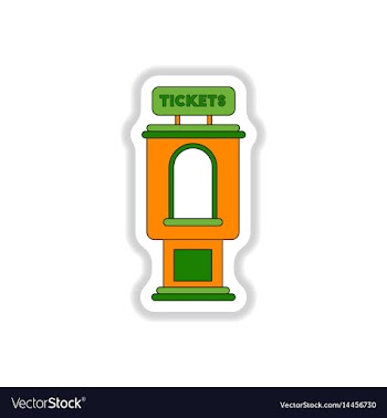 In paper sticker style cinema vector image