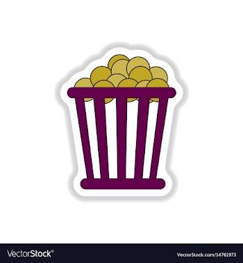 In paper sticker style cinema vector image