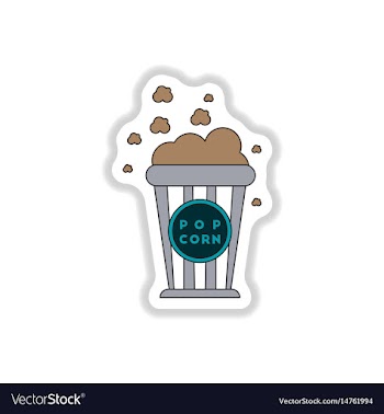 In paper sticker style cinema vector image