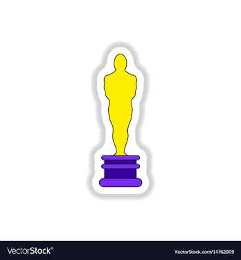 In paper sticker style cinema vector image