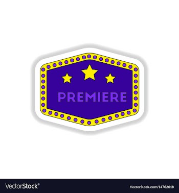 In paper sticker style cinema vector image