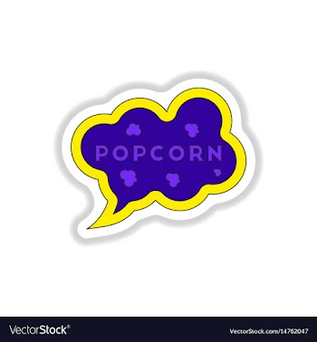 In paper sticker style cinema vector image
