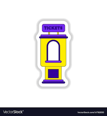 In paper sticker style cinema vector image