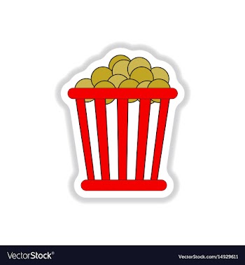 In paper sticker style cinema vector image