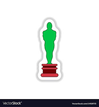 In paper sticker style cinema vector image