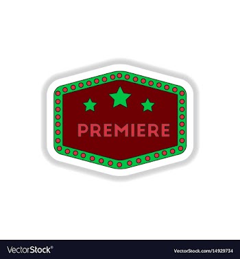 In paper sticker style cinema vector image
