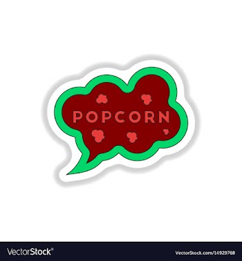In paper sticker style cinema vector image