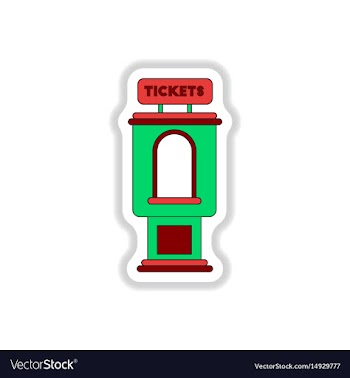 In paper sticker style cinema vector image