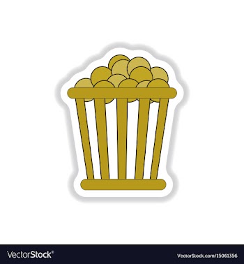 In paper sticker style cinema vector image