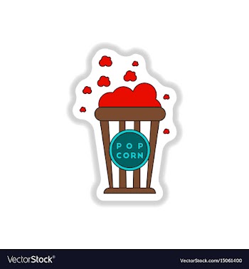 In paper sticker style cinema vector image