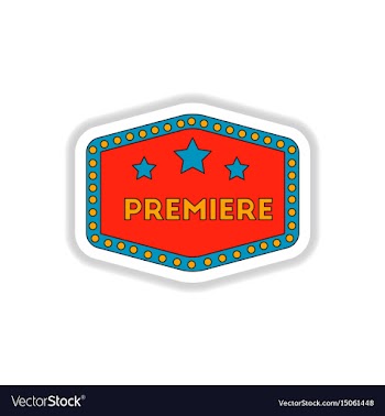 In paper sticker style cinema vector image