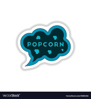 In paper sticker style cinema vector image