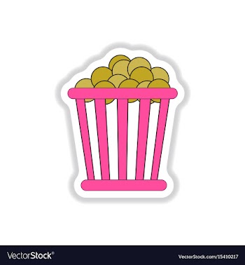 In paper sticker style cinema vector image