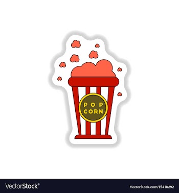 In paper sticker style cinema vector image