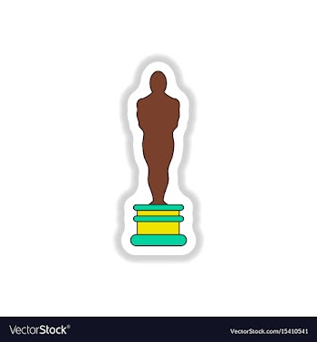 In paper sticker style cinema vector image