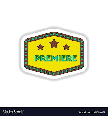 In paper sticker style cinema vector image