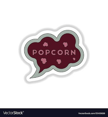 In paper sticker style cinema vector image