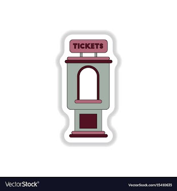 In paper sticker style cinema vector image