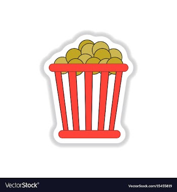 In paper sticker style cinema vector image