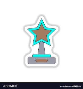 In paper sticker style cinema vector image