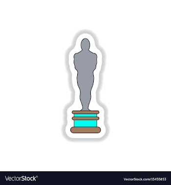 In paper sticker style cinema vector image