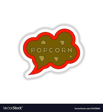 In paper sticker style cinema vector image