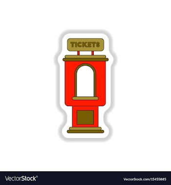 In paper sticker style cinema vector image