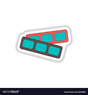 In paper sticker style cinema vector image