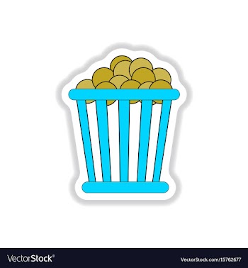 In paper sticker style cinema vector image