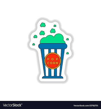 In paper sticker style cinema vector image