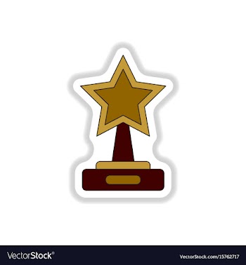 In paper sticker style cinema vector image
