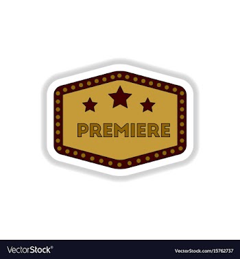 In paper sticker style cinema vector image