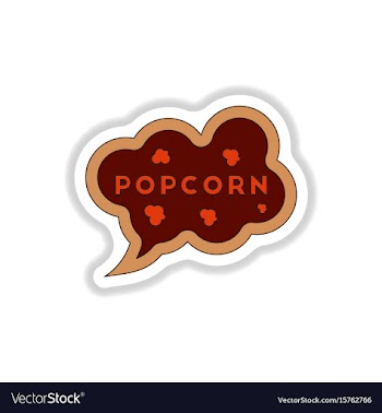 In paper sticker style cinema vector image