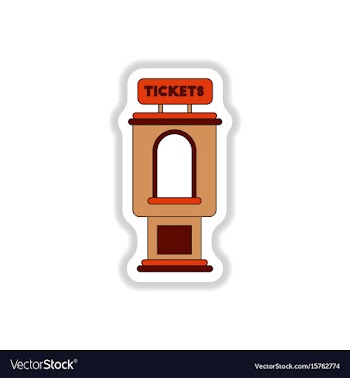 In paper sticker style cinema vector image