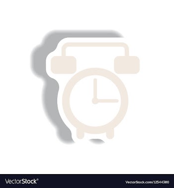 In paper sticker style clock vector image