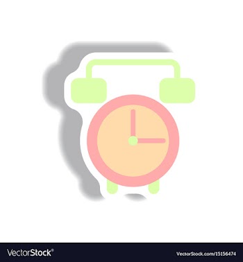 In paper sticker style clock vector image