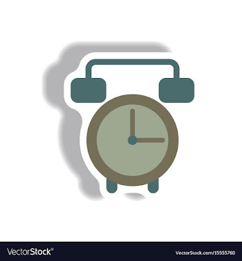 In paper sticker style clock vector image
