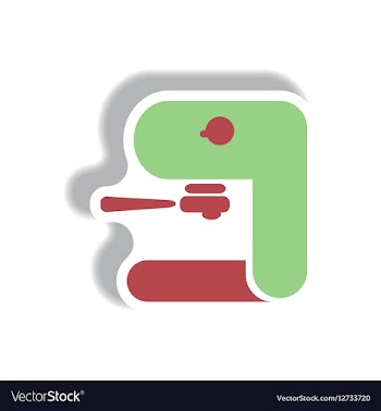 In paper sticker style coffee vector image