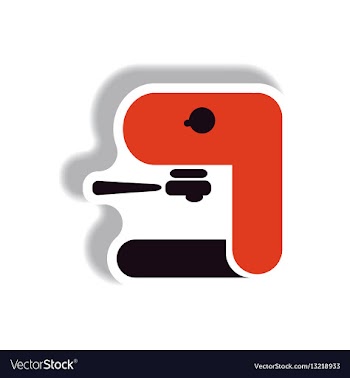 In paper sticker style coffee vector image