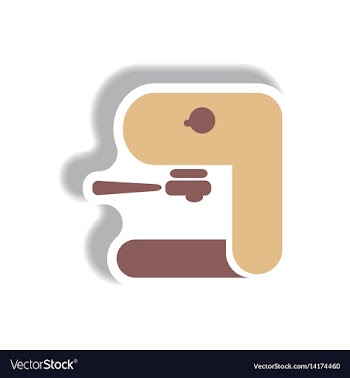 In paper sticker style coffee vector image