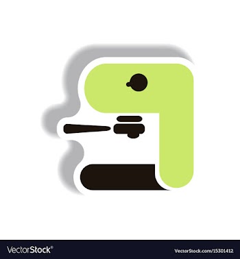 In paper sticker style coffee vector image