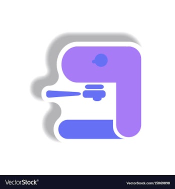 In paper sticker style coffee vector image