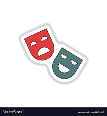 In paper sticker style Comedy vector image