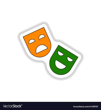 In paper sticker style comedy vector image