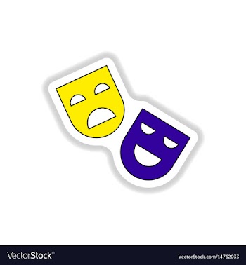 In paper sticker style comedy vector image