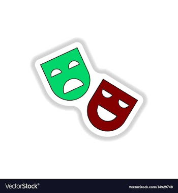 In paper sticker style comedy vector image