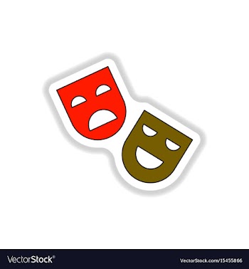 In paper sticker style comedy vector image